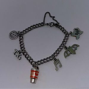James Avery Light Double Curb Charm Bracelet with Charms